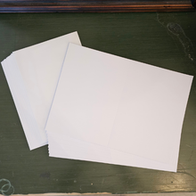 Load image into Gallery viewer, Blank Cards for Stamping, Transfers and More| 10 Cards with Envelopes | Kraft or White