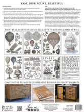 Load image into Gallery viewer, Exploration IOD Transfer - Eight 12" x 16" Pages, Image Transfer, Rub-On Image by Iron Orchid Designs