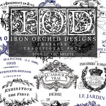 Load image into Gallery viewer, Traditional Pots IOD Transfer - Four 12" x 16" Pages, Image Transfer, Rub-On Image by Iron Orchid Designs