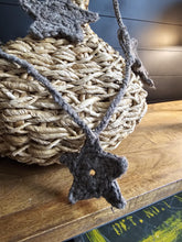 Load image into Gallery viewer, Hand made, crochet, star, yarn garland. 6ft.