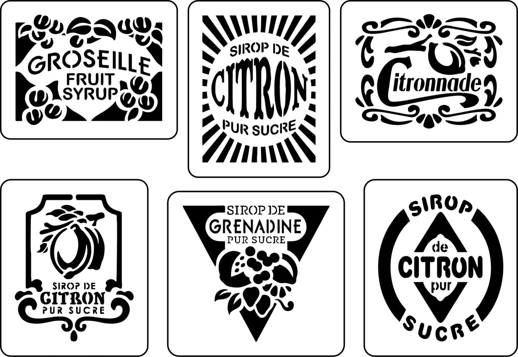 French Fruit Labels 3 JRV Stencil by Jami Ray Vintage