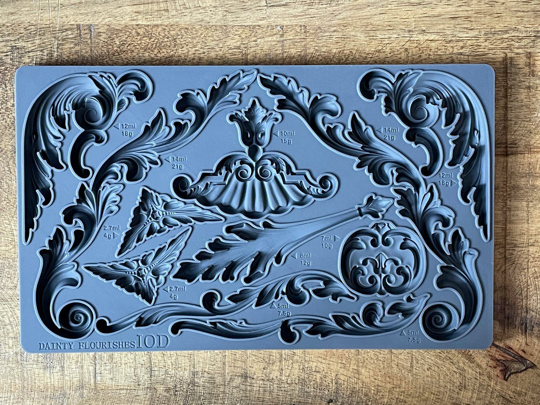 Dainty Flourishes IOD Mould - Food Safe Silicone Decor Mold by Iron Orchid Designs