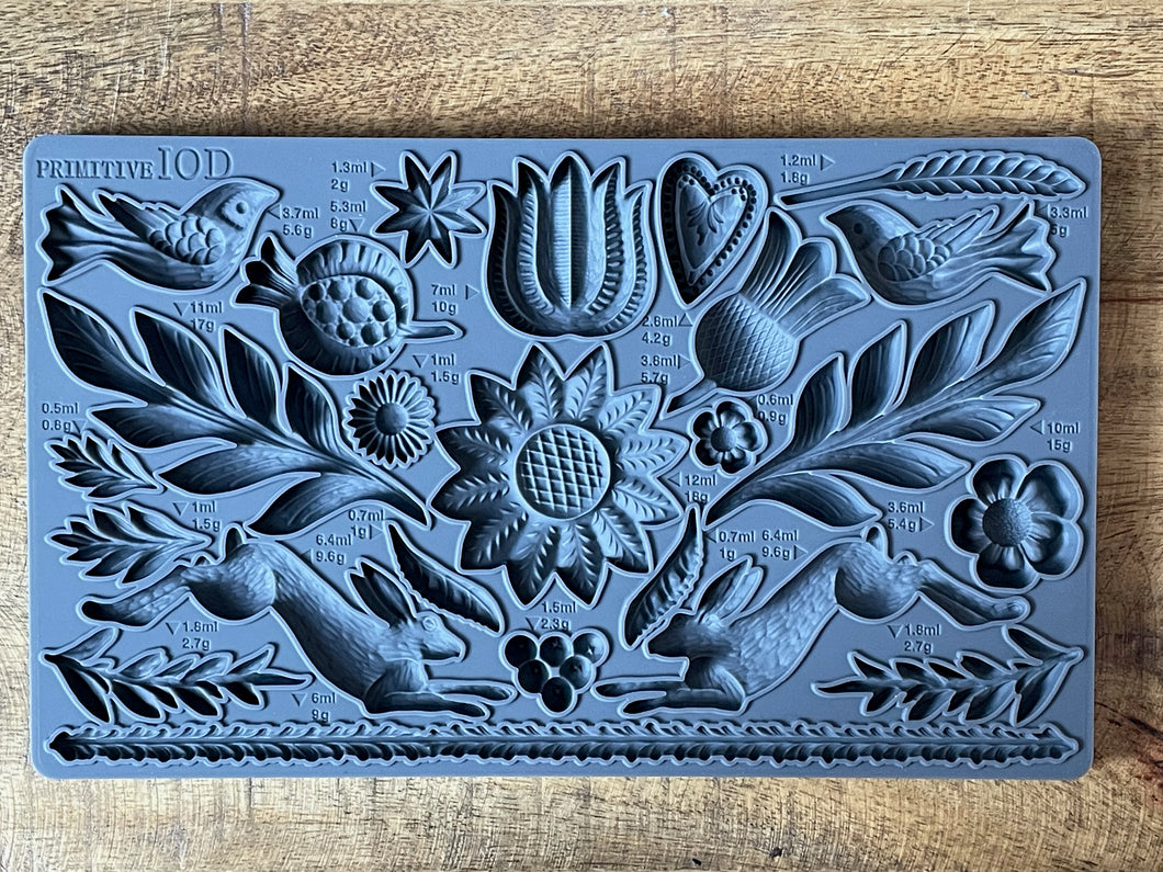 Primitive IOD Mould - Food Safe Silicone Decor Mold by Iron Orchid Designs