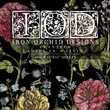 Load image into Gallery viewer, Ladies in Waiting IOD Transfer - Four 12" x 16" Pages, Image Transfer, Rub-On Image by Iron Orchid Designs
