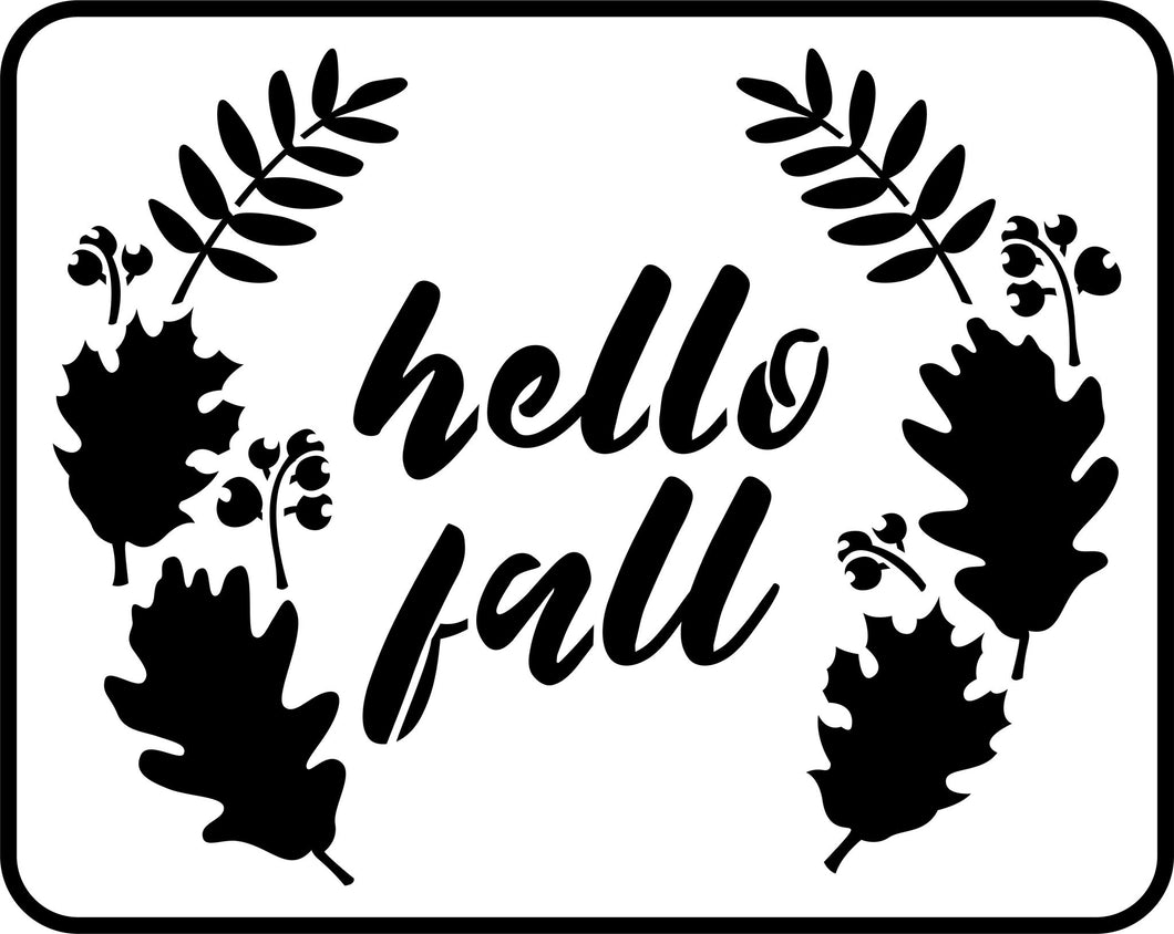 Hello Fall Stencil JRV Stencil by Jami Ray Vintage