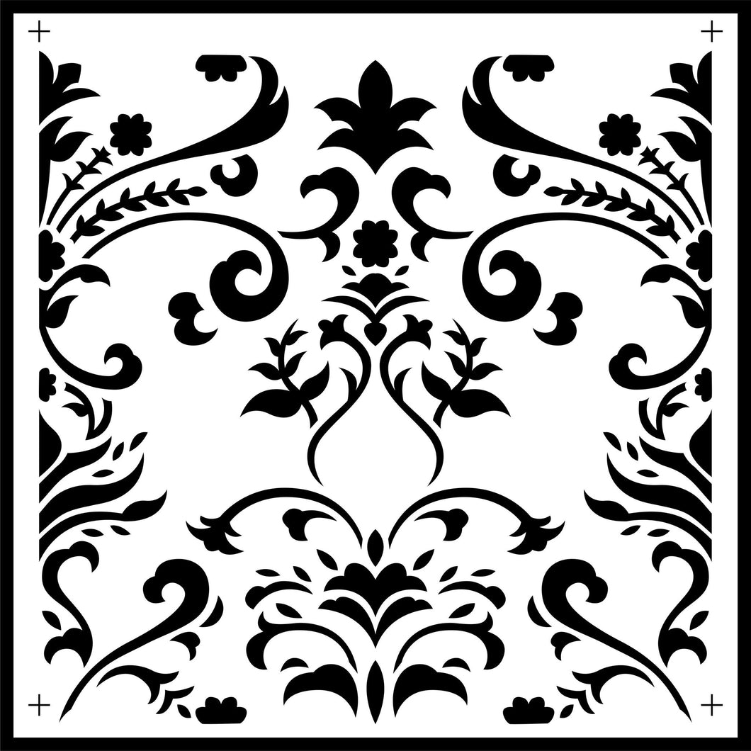 Damask Tile JRV Stencil by Jami Ray Vintage