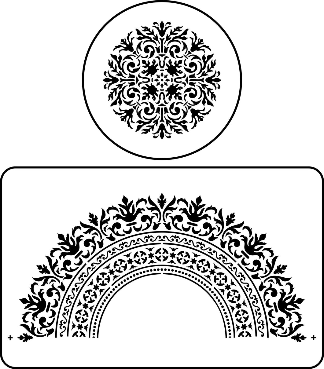 Royal Medallion JRV Stencil by Jami Ray Vintage and Designs by Vintage Retail Therapy by Mara