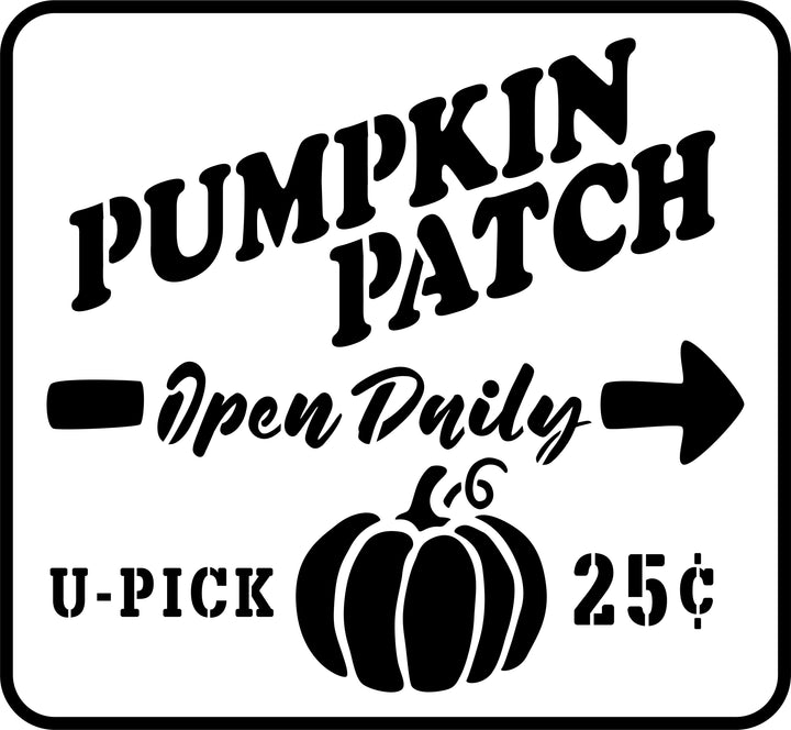 Pumpkin Patch Open Daily Stencil JRV Stencil by Jami Ray Vintage