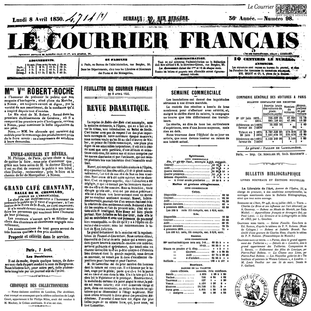 Le Courrier IOD Stamp - One 12