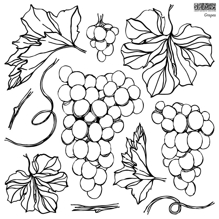 Grapes IOD Stamp - One 12