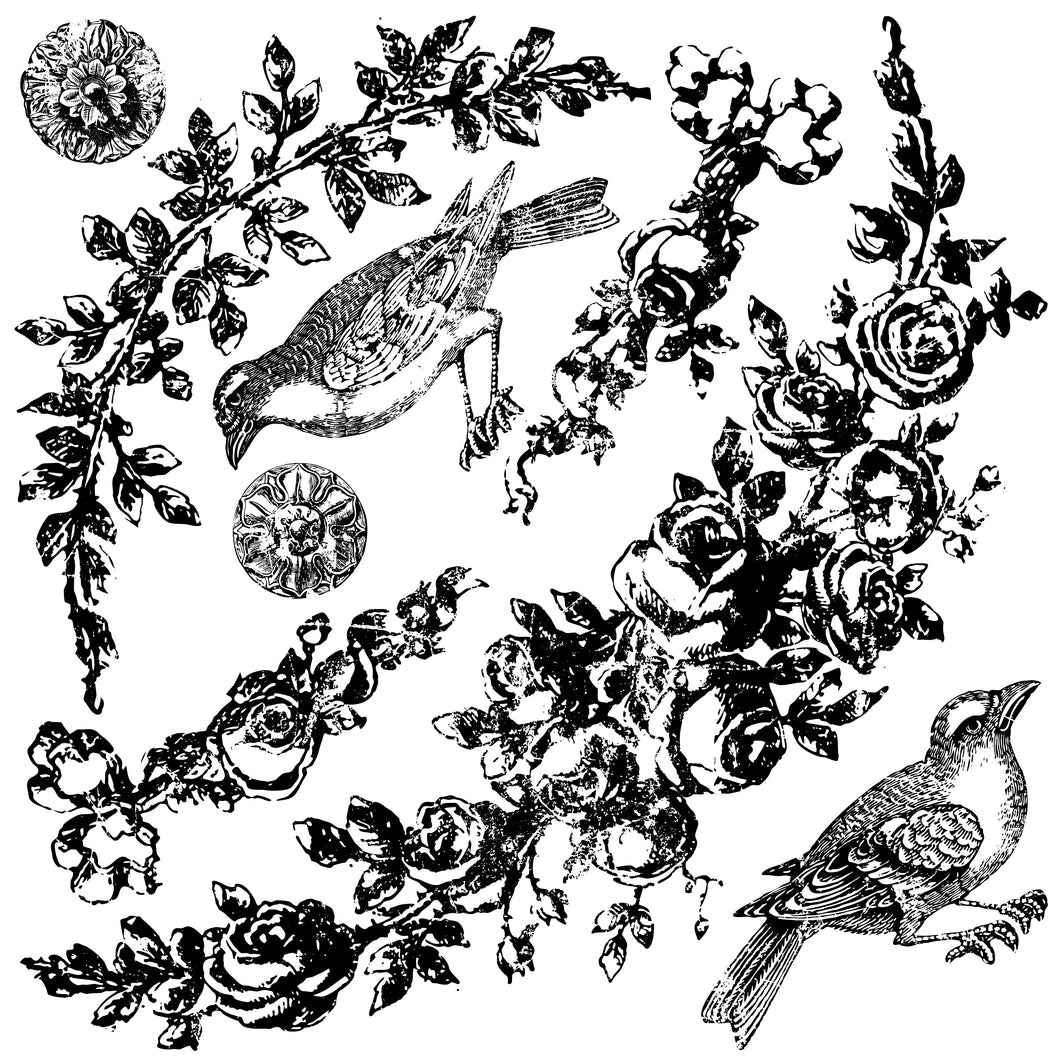 Floral Swags IOD Stamp - One 12