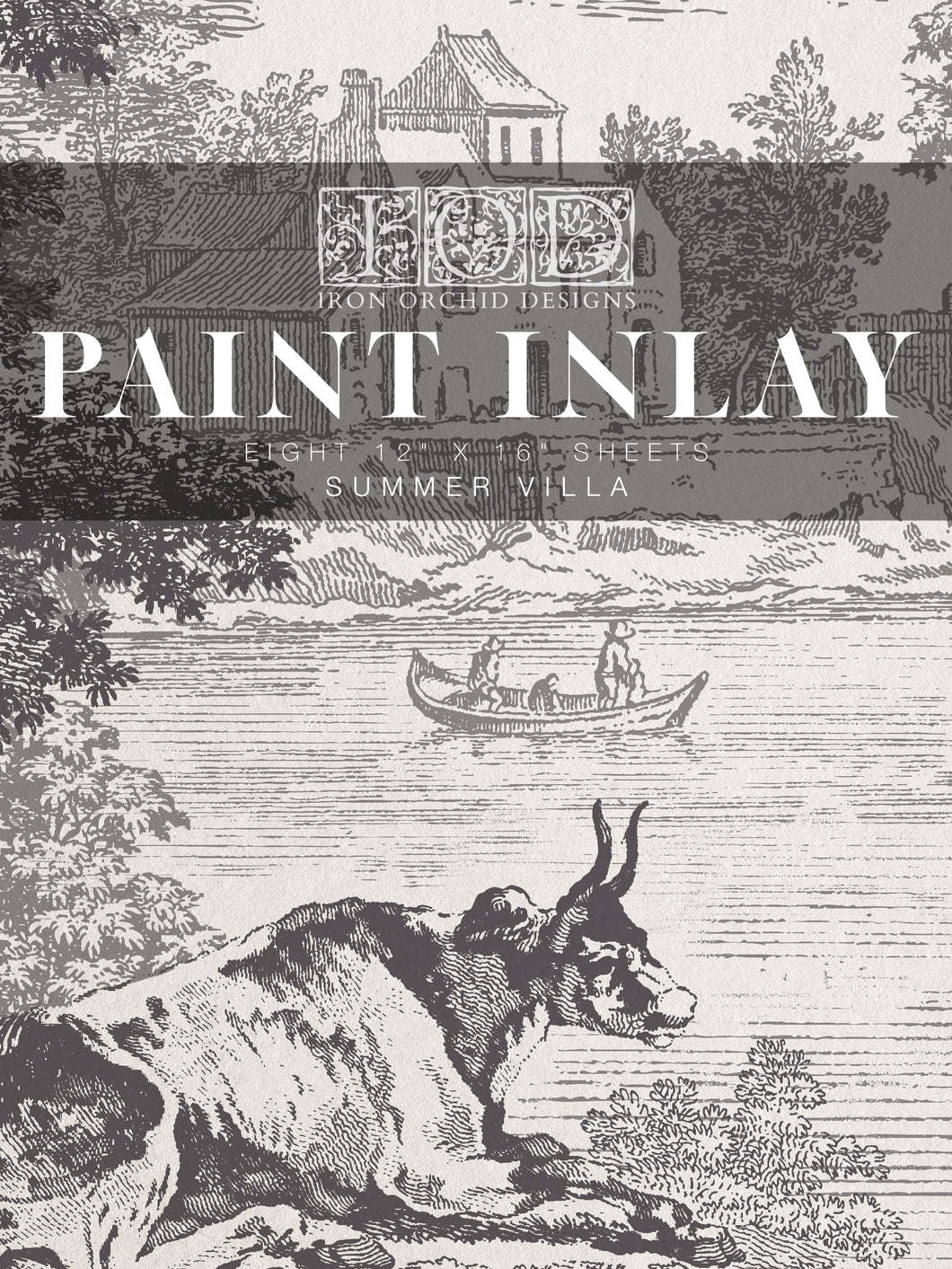 Summer Villa IOD Paint Inlay - Four 12