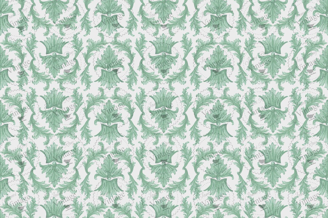 Sage Damask JRV Decoupage Paper by Jami Ray Vintage