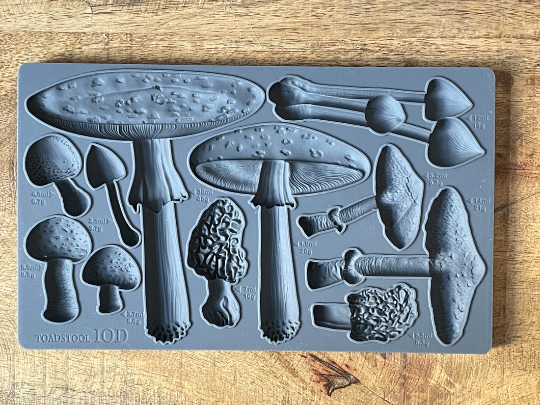 Toadstool IOD Mould - Food Safe Silicone Decor Mold by Iron Orchid Designs