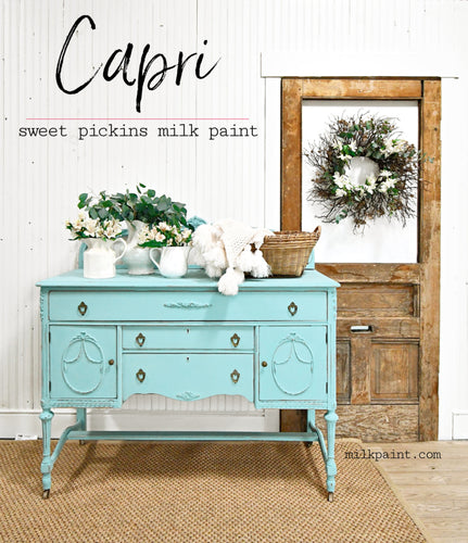Sweet Pickins Milk Paint Capri – no VOC powdered furniture paint for vintage or chippy finishes