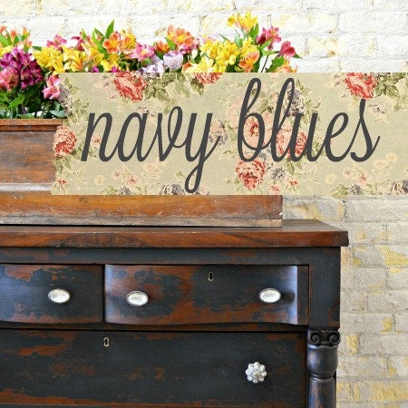 Sweet Pickins Milk Paint Navy Blues – no VOC powdered furniture paint for vintage or chippy finishes