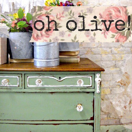 Sweet Pickins Milk Paint Oh Olive – no VOC powdered furniture paint for vintage or chippy finishes