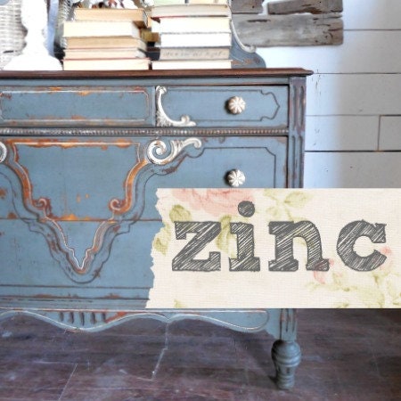 Sweet Pickins Milk Paint Zinc – no VOC powdered furniture paint for vintage or chippy finishes