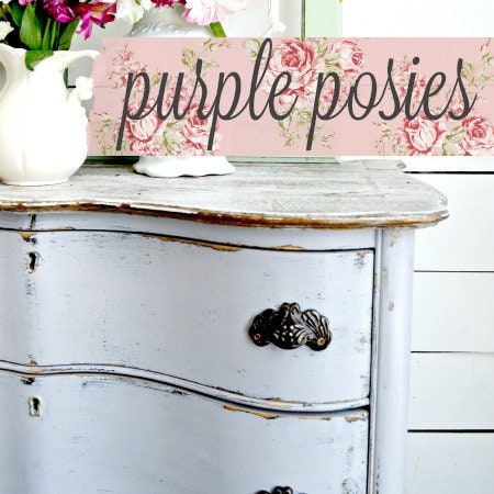 Sweet Pickins Milk Paint Purple Posies – no VOC powdered furniture paint for vintage or chippy finishes