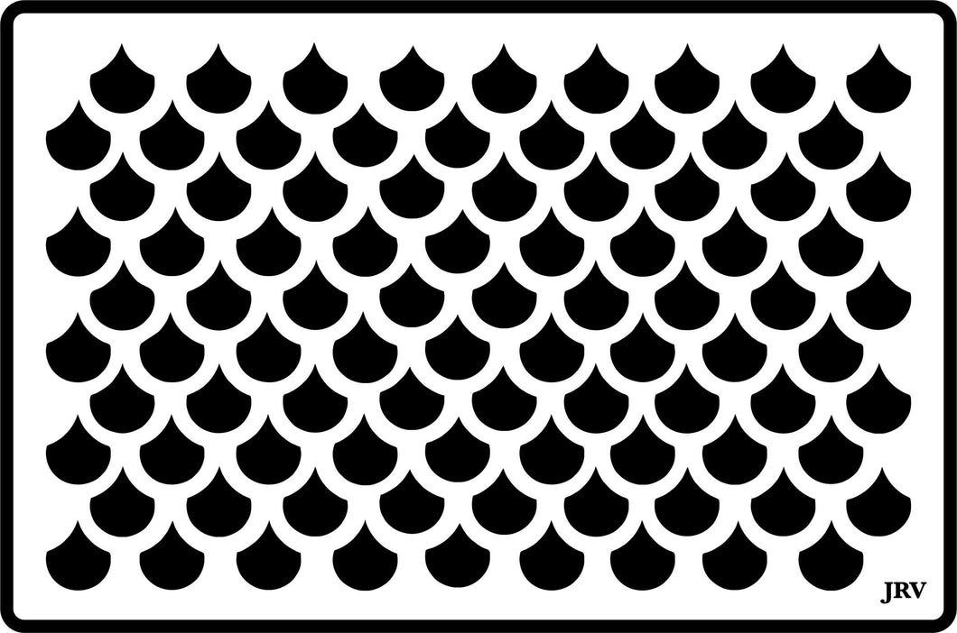 Mermaid Scales JRV Stencil by Jami Ray Vintage