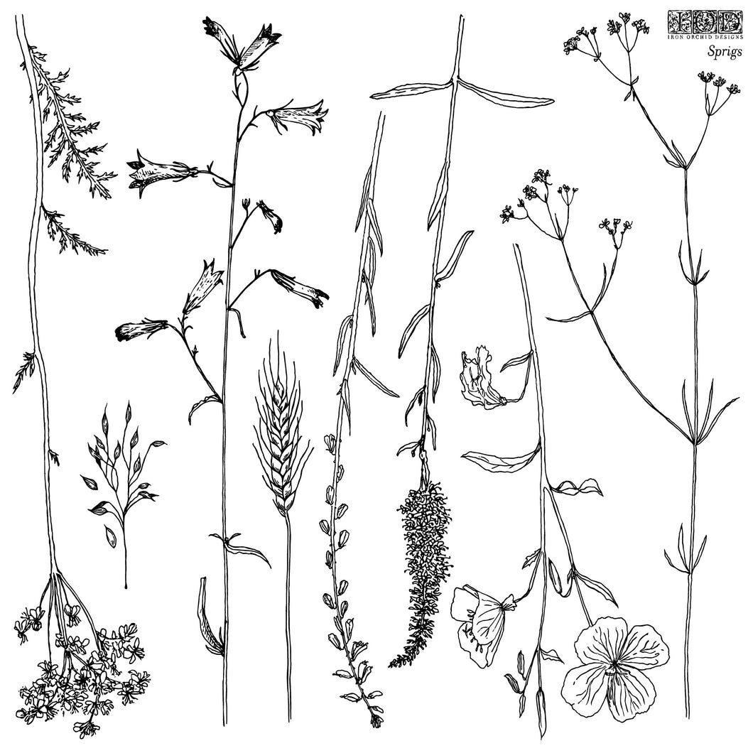 Sprigs Stamp IOD Stamp - One 12